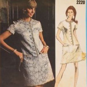 Vintage Oscar de la Renta Lamé 60s Gold Dress